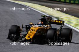 Carlos Sainz Jr (ESP) Renault Sport F1 Team RS17. 10.11.2017. Formula 1 World Championship, Rd 19, Brazilian Grand Prix, Sao Paulo, Brazil, Practice Day.