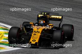 Carlos Sainz Jr (ESP) Renault Sport F1 Team RS17. 10.11.2017. Formula 1 World Championship, Rd 19, Brazilian Grand Prix, Sao Paulo, Brazil, Practice Day.