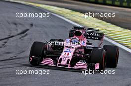 Sergio Perez (MEX) Sahara Force India F1 VJM10. 10.11.2017. Formula 1 World Championship, Rd 19, Brazilian Grand Prix, Sao Paulo, Brazil, Practice Day.