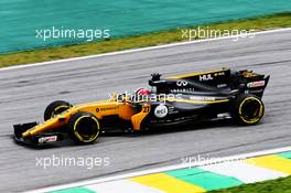 Nico Hulkenberg (GER) Renault Sport F1 Team RS17. 10.11.2017. Formula 1 World Championship, Rd 19, Brazilian Grand Prix, Sao Paulo, Brazil, Practice Day.