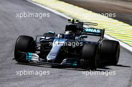 Valtteri Bottas (FIN) Mercedes AMG F1 W08. 10.11.2017. Formula 1 World Championship, Rd 19, Brazilian Grand Prix, Sao Paulo, Brazil, Practice Day.