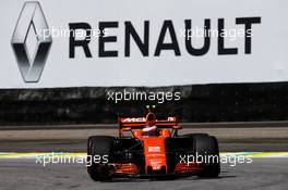 Stoffel Vandoorne (BEL) McLaren MCL32. 10.11.2017. Formula 1 World Championship, Rd 19, Brazilian Grand Prix, Sao Paulo, Brazil, Practice Day.