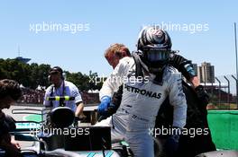 Valtteri Bottas (FIN) Mercedes AMG F1 W08 on the grid. 12.11.2017. Formula 1 World Championship, Rd 19, Brazilian Grand Prix, Sao Paulo, Brazil, Race Day.