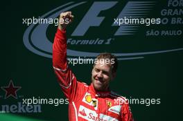 1st place Sebastian Vettel (GER) Ferrari SF70H. 12.11.2017. Formula 1 World Championship, Rd 19, Brazilian Grand Prix, Sao Paulo, Brazil, Race Day.