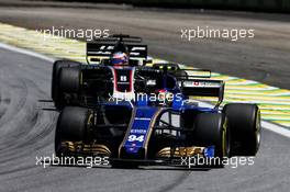 Pascal Wehrlein (GER) Sauber C36. 12.11.2017. Formula 1 World Championship, Rd 19, Brazilian Grand Prix, Sao Paulo, Brazil, Race Day.