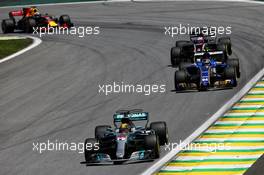 Lewis Hamilton (GBR) Mercedes AMG F1 W08. 12.11.2017. Formula 1 World Championship, Rd 19, Brazilian Grand Prix, Sao Paulo, Brazil, Race Day.