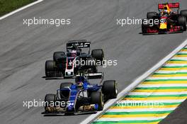 Pascal Wehrlein (GER) Sauber C36. 12.11.2017. Formula 1 World Championship, Rd 19, Brazilian Grand Prix, Sao Paulo, Brazil, Race Day.