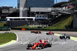 Sebastian Vettel (GER) Ferrari SF70H. 12.11.2017. Formula 1 World Championship, Rd 19, Brazilian Grand Prix, Sao Paulo, Brazil, Race Day.