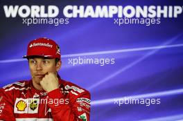 Kimi Raikkonen (FIN) Ferrari in the post qualifying FIA Press Conference. 11.11.2017. Formula 1 World Championship, Rd 19, Brazilian Grand Prix, Sao Paulo, Brazil, Qualifying Day.