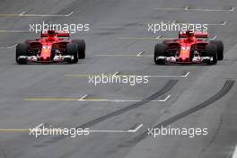 Kimi Raikkonen (FIN) Scuderia Ferrari and Sebastian Vettel (GER) Scuderia Ferrari  11.11.2017. Formula 1 World Championship, Rd 19, Brazilian Grand Prix, Sao Paulo, Brazil, Qualifying Day.