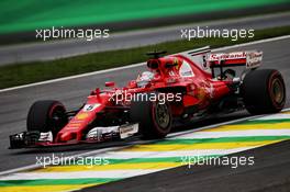 Sebastian Vettel (GER) Ferrari SF70H. 11.11.2017. Formula 1 World Championship, Rd 19, Brazilian Grand Prix, Sao Paulo, Brazil, Qualifying Day.