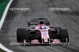 Sergio Perez (MEX) Sahara Force India F1 VJM10. 11.11.2017. Formula 1 World Championship, Rd 19, Brazilian Grand Prix, Sao Paulo, Brazil, Qualifying Day.