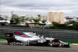 Felipe Massa (BRA) Williams FW40. 11.11.2017. Formula 1 World Championship, Rd 19, Brazilian Grand Prix, Sao Paulo, Brazil, Qualifying Day.