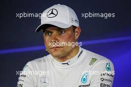 Valtteri Bottas (FIN) Mercedes AMG F1 in the post qualifying FIA Press Conference. 11.11.2017. Formula 1 World Championship, Rd 19, Brazilian Grand Prix, Sao Paulo, Brazil, Qualifying Day.