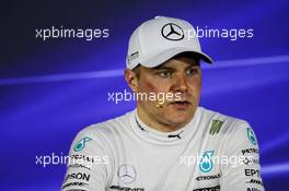 Valtteri Bottas (FIN) Mercedes AMG F1 in the post qualifying FIA Press Conference. 11.11.2017. Formula 1 World Championship, Rd 19, Brazilian Grand Prix, Sao Paulo, Brazil, Qualifying Day.