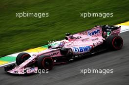 Sergio Perez (MEX) Sahara Force India F1 VJM10. 11.11.2017. Formula 1 World Championship, Rd 19, Brazilian Grand Prix, Sao Paulo, Brazil, Qualifying Day.