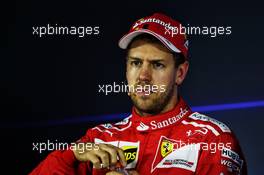 Sebastian Vettel (GER) Ferrari in the post qualifying FIA Press Conference. 11.11.2017. Formula 1 World Championship, Rd 19, Brazilian Grand Prix, Sao Paulo, Brazil, Qualifying Day.