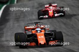 Fernando Alonso (ESP) McLaren MCL32. 11.11.2017. Formula 1 World Championship, Rd 19, Brazilian Grand Prix, Sao Paulo, Brazil, Qualifying Day.