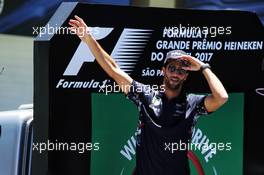 Daniel Ricciardo (AUS) Red Bull Racing on the drivers parade. 12.11.2017. Formula 1 World Championship, Rd 19, Brazilian Grand Prix, Sao Paulo, Brazil, Race Day.