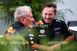 (L to R): Dr Helmut Marko (AUT) Red Bull Motorsport Consultant with Christian Horner (GBR) Red Bull Racing Team Principal. 09.06.2017. Formula 1 World Championship, Rd 7, Canadian Grand Prix, Montreal, Canada, Practice Day.