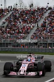 Sergio Perez (MEX) Sahara Force India F1 VJM10. 09.06.2017. Formula 1 World Championship, Rd 7, Canadian Grand Prix, Montreal, Canada, Practice Day.