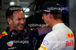(L to R): Christian Horner (GBR) Red Bull Racing Team Principal with Max Verstappen (NLD) Red Bull Racing. 09.06.2017. Formula 1 World Championship, Rd 7, Canadian Grand Prix, Montreal, Canada, Practice Day.