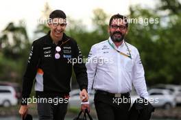 (L to R): Esteban Ocon (FRA) Sahara Force India F1 Team with Gwen Lagrue, Head of Mercedes AMG Driver Development. 09.06.2017. Formula 1 World Championship, Rd 7, Canadian Grand Prix, Montreal, Canada, Practice Day.