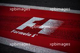 F1 logo in the pit lane. 09.06.2017. Formula 1 World Championship, Rd 7, Canadian Grand Prix, Montreal, Canada, Practice Day.