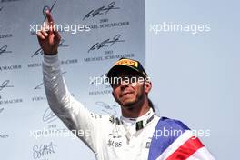 Race winner Lewis Hamilton (GBR) Mercedes AMG F1 celebrates on the podium. 11.06.2017. Formula 1 World Championship, Rd 7, Canadian Grand Prix, Montreal, Canada, Race Day.