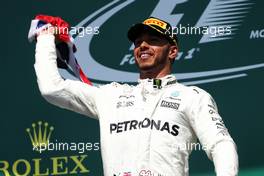 Race winner Lewis Hamilton (GBR) Mercedes AMG F1 celebrates on the podium. 11.06.2017. Formula 1 World Championship, Rd 7, Canadian Grand Prix, Montreal, Canada, Race Day.