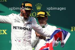 Race winner Lewis Hamilton (GBR) Mercedes AMG F1 celebrates on the podium. 11.06.2017. Formula 1 World Championship, Rd 7, Canadian Grand Prix, Montreal, Canada, Race Day.