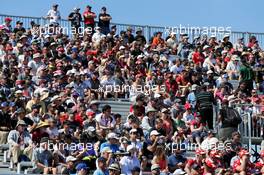 Fans in the grandstand. 10.06.2017. Formula 1 World Championship, Rd 7, Canadian Grand Prix, Montreal, Canada, Qualifying Day.