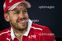 Sebastian Vettel (GER) Ferrari in the FIA Press Conference. 10.06.2017. Formula 1 World Championship, Rd 7, Canadian Grand Prix, Montreal, Canada, Qualifying Day.