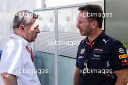 (L to R): Francois Dumontier (CDN) Group Octane Racing and Promoter of the Canadian GP with Christian Horner (GBR) Red Bull Racing Team Principal. 10.06.2017. Formula 1 World Championship, Rd 7, Canadian Grand Prix, Montreal, Canada, Qualifying Day.