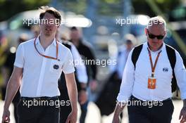 (L to R): Alan Van Der Merwe (RSA) FIA Medical Car Driver with Richard Darker (GBR) FIA F1 Technical Assistant. 10.06.2017. Formula 1 World Championship, Rd 7, Canadian Grand Prix, Montreal, Canada, Qualifying Day.