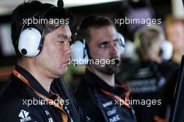 Jun Matsuzaki (JPN) Sahara Force India F1 Team Senior Tyre Engineer. 10.06.2017. Formula 1 World Championship, Rd 7, Canadian Grand Prix, Montreal, Canada, Qualifying Day.
