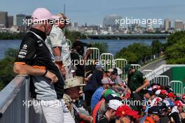 A Sahara Force India F1 Team fan in the grandstand. 10.06.2017. Formula 1 World Championship, Rd 7, Canadian Grand Prix, Montreal, Canada, Qualifying Day.