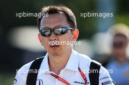 Yusuke Hasegawa (JPN) Head of Honda F1 Programme. 10.06.2017. Formula 1 World Championship, Rd 7, Canadian Grand Prix, Montreal, Canada, Qualifying Day.