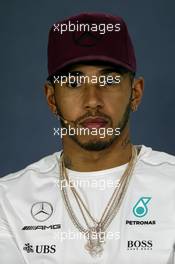 Lewis Hamilton (GBR) Mercedes AMG F1 in the FIA Press Conference. 08.06.2017. Formula 1 World Championship, Rd 7, Canadian Grand Prix, Montreal, Canada, Preparation Day.