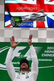 1st place Lewis Hamilton (GBR) Mercedes AMG F1 W08. 09.04.2017. Formula 1 World Championship, Rd 2, Chinese Grand Prix, Shanghai, China, Race Day.