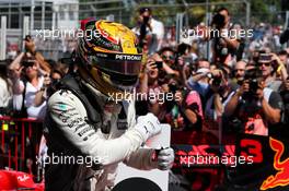 Race winner Lewis Hamilton (GBR) Mercedes AMG F1 celebrates in parc ferme. 14.05.2017. Formula 1 World Championship, Rd 5, Spanish Grand Prix, Barcelona, Spain, Race Day.