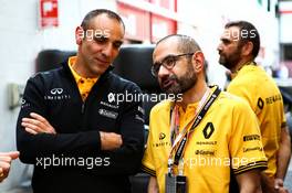 (L to R): Cyril Abiteboul (FRA) Renault Sport F1 Managing Director with Thierry Koskas (FRA) Renault Executive Vice President, Sales & Marketing. 13.05.2017. Formula 1 World Championship, Rd 5, Spanish Grand Prix, Barcelona, Spain, Qualifying Day.