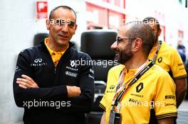 (L to R): Cyril Abiteboul (FRA) Renault Sport F1 Managing Director with Thierry Koskas (FRA) Renault Executive Vice President, Sales & Marketing. 13.05.2017. Formula 1 World Championship, Rd 5, Spanish Grand Prix, Barcelona, Spain, Qualifying Day.