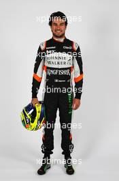 Sergio Perez (MEX) Sahara Force India F1. 20.02.2017. Sahara Force India F1 Team Studio Shoot, Silverstone, England.