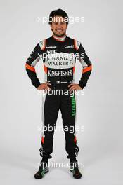 Sergio Perez (MEX) Sahara Force India F1. 20.02.2017. Sahara Force India F1 Team Studio Shoot, Silverstone, England.