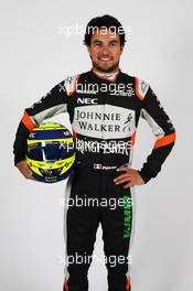 Sergio Perez (MEX) Sahara Force India F1. 20.02.2017. Sahara Force India F1 Team Studio Shoot, Silverstone, England.