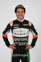 Sergio Perez (MEX) Sahara Force India F1. 20.02.2017. Sahara Force India F1 Team Studio Shoot, Silverstone, England.