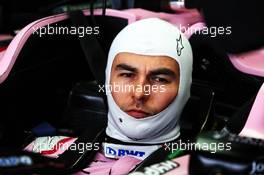 Sergio Perez (MEX) Sahara Force India F1 VJM10. 14.07.2017. Formula 1 World Championship, Rd 10, British Grand Prix, Silverstone, England, Practice Day.