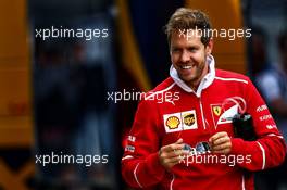 Sebastian Vettel (GER) Ferrari. 14.07.2017. Formula 1 World Championship, Rd 10, British Grand Prix, Silverstone, England, Practice Day.