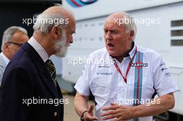 (L to R): HRH Prince Michael of Kent (GBR) with Edward Charlton (GBR) Williams Non-Executive Director. 14.07.2017. Formula 1 World Championship, Rd 10, British Grand Prix, Silverstone, England, Practice Day.